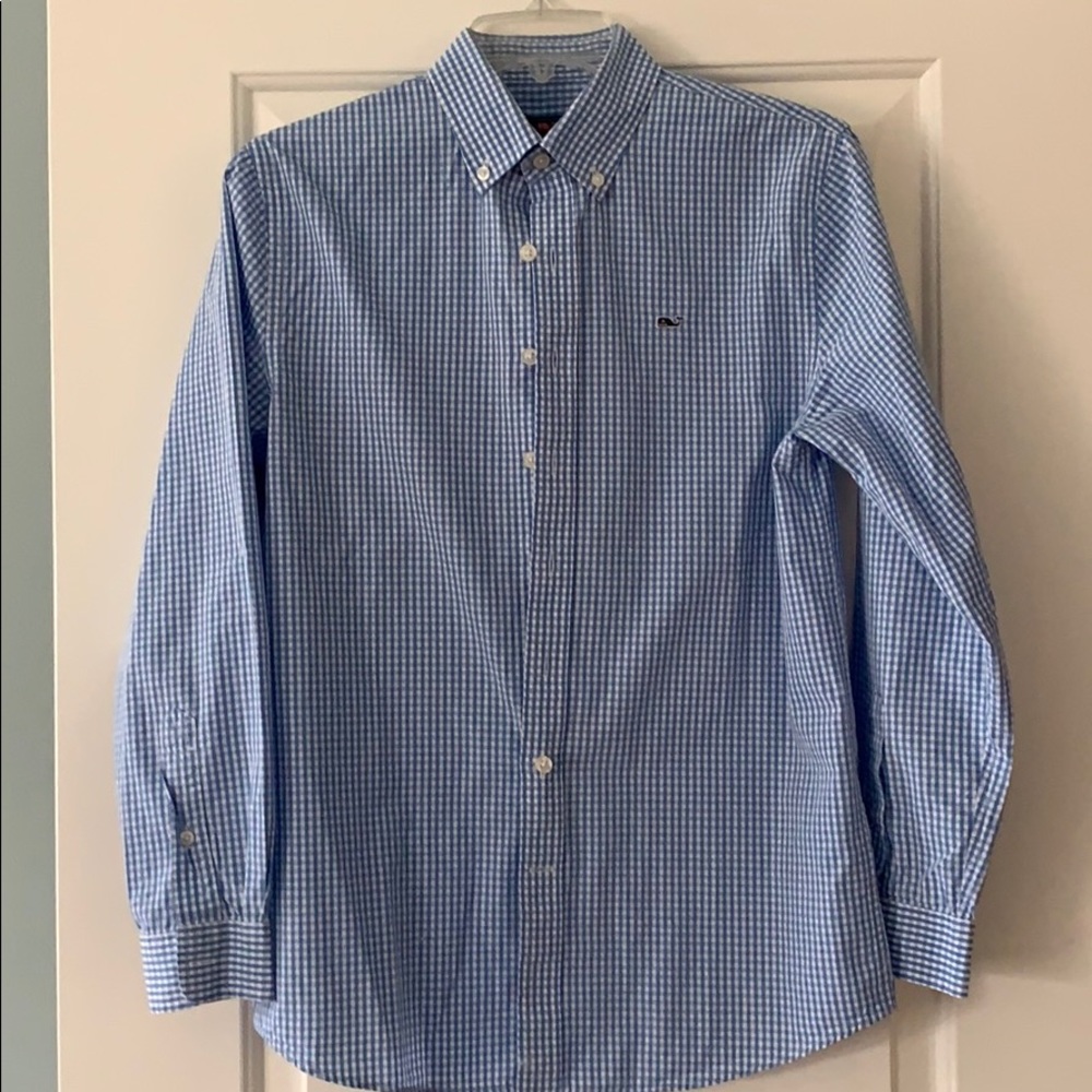 Boys vineyard vines gingham dress shirt 🐳